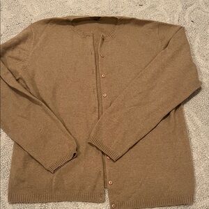 Prague XL Tan cashmere cardigan